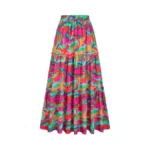 Arolina Maxi Skirts For Women Pleated Ruffle Tiered Long Skirts