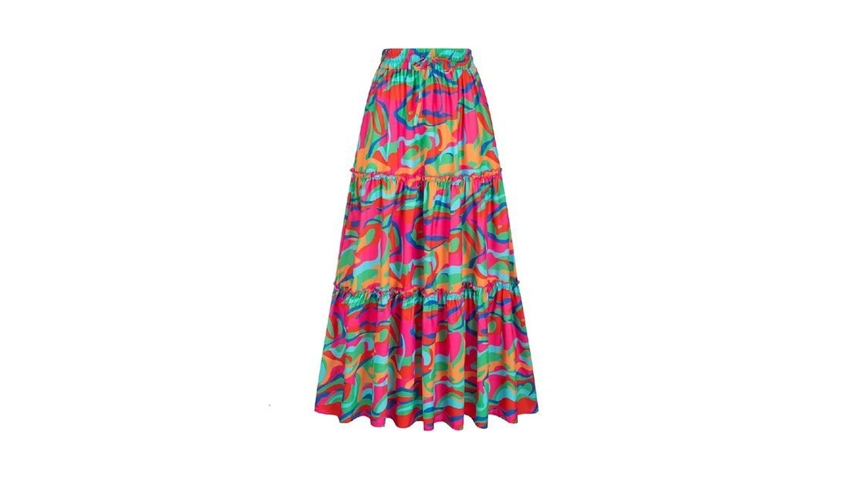 Arolina Maxi Skirts For Women Pleated Ruffle Tiered Long Skirts