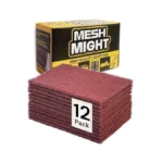 Meshmight 12-pack 6"x9" Non-woven Red Scuff Pads - Maroon P320