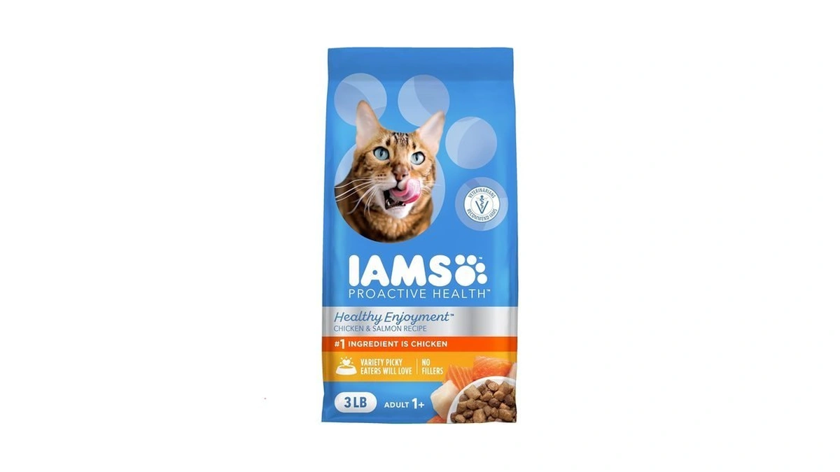 Iams Healthy Enjoyment Dry Cat Food Chicken & Salmon Recipe,