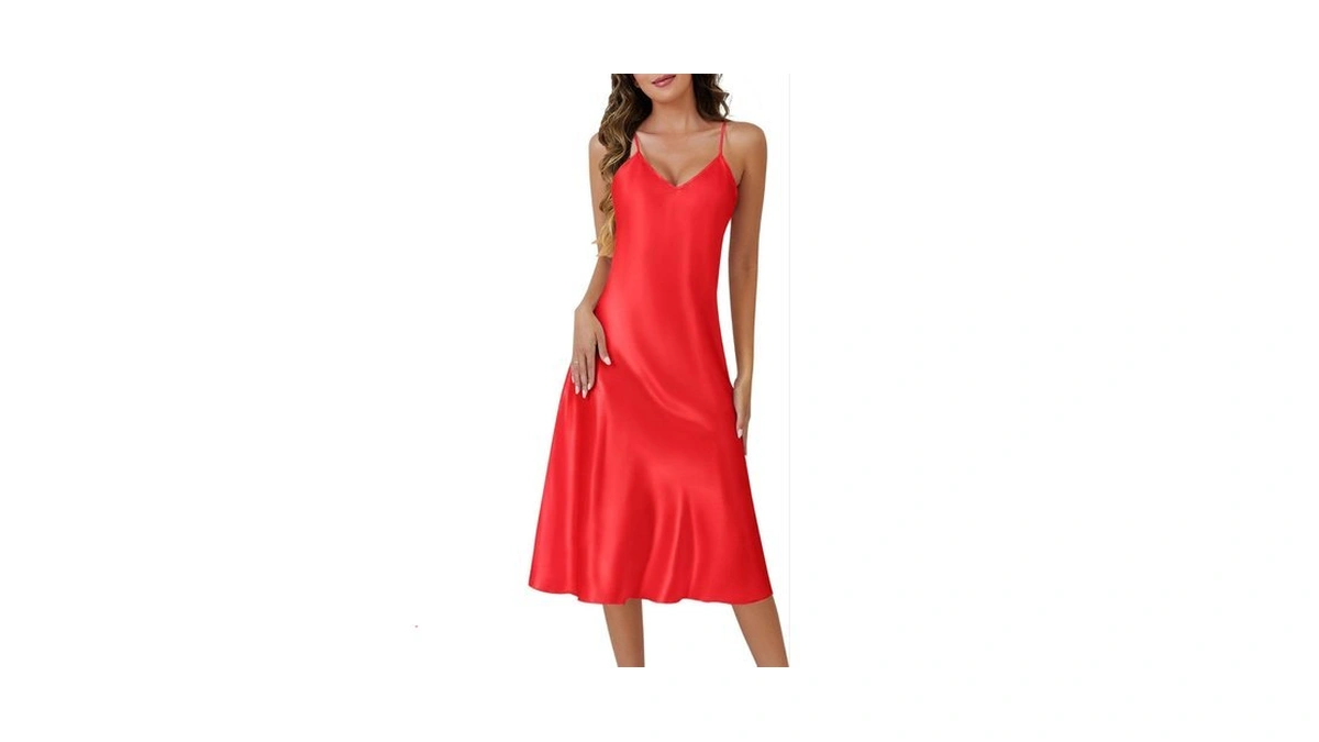 Etosell Silk Nightgown For Women Long Satin Sleep Slip Dress