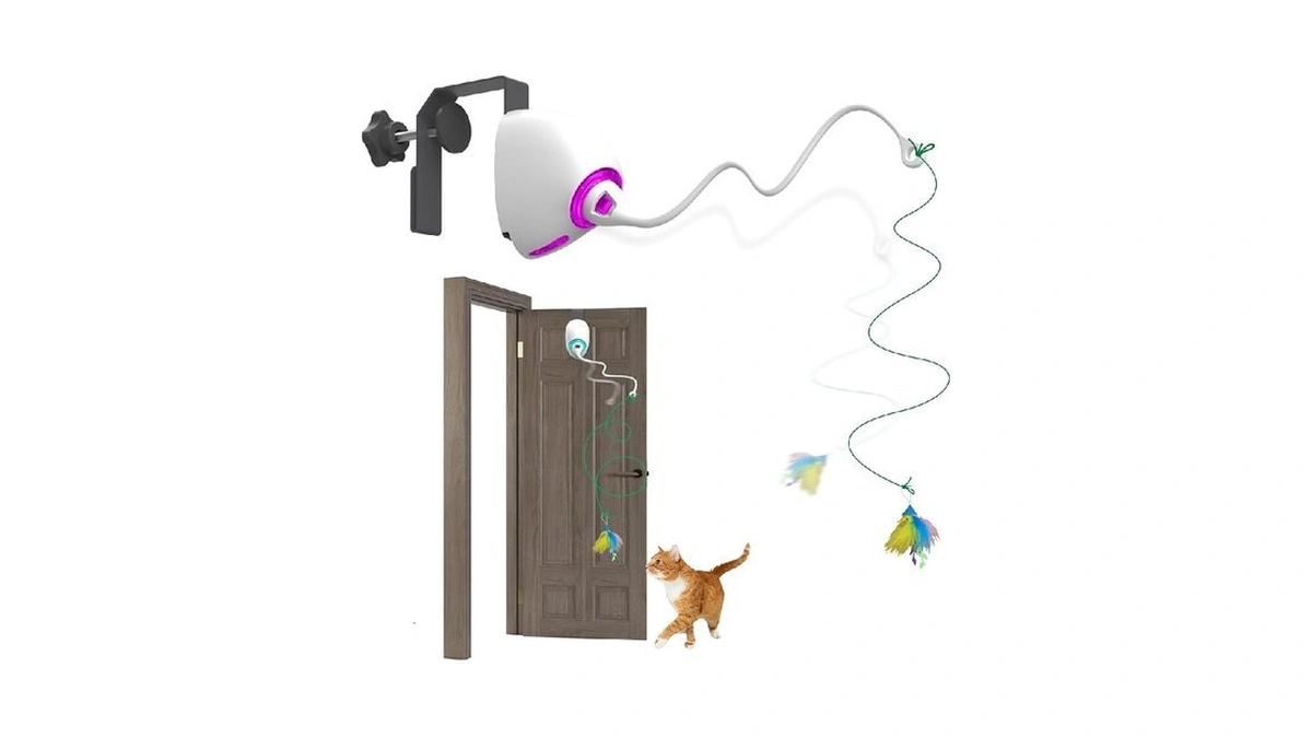 Mdupw Cat Toys For Indoor Cats,interactive Door Hanging Retractable Kitten