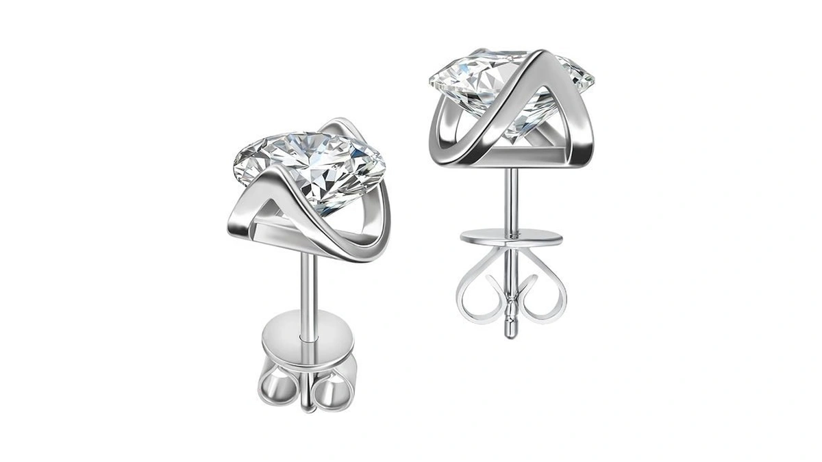 Absolute Moissanite Earrings For Women S925 Sterling Silver Stud Earrings