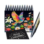 Metallic Paint Markers, 12 Colors Acrylic Paint Metallic Markers For