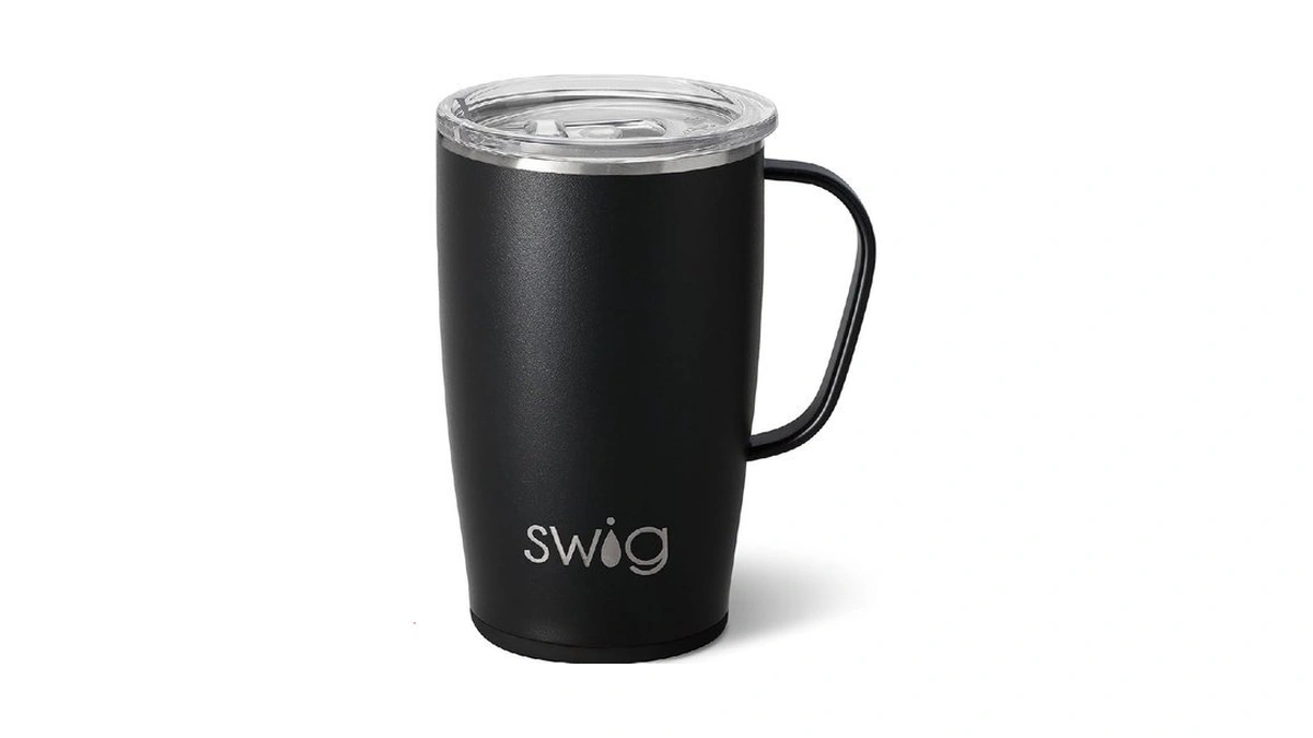 Swig 18oz Stainless Steel Travel Mug, Insulated, Cup Holder Friendly,