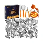 Roohiseng Pumpkin Carving Kit Tools, Halloween Cookie Cutters Set Stainless