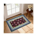 Garveehome Brown 2x3 Area Rug, Vintage Floral Machine Washable Small