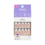 Kiss Core, Press On Nails, Nail Glue Included, 'fascinating', White,