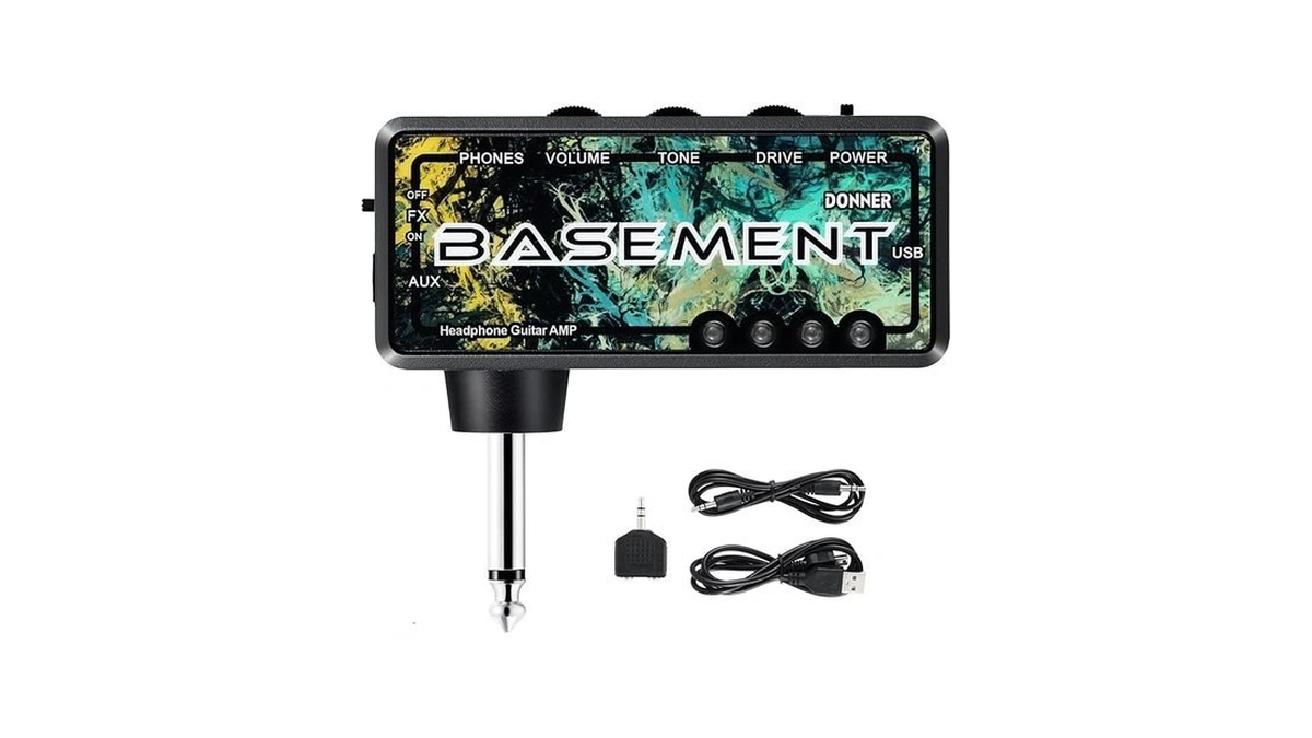 Donner Bass Guitar Headphone Amp Basement Usb Rechargeable Mini Portable