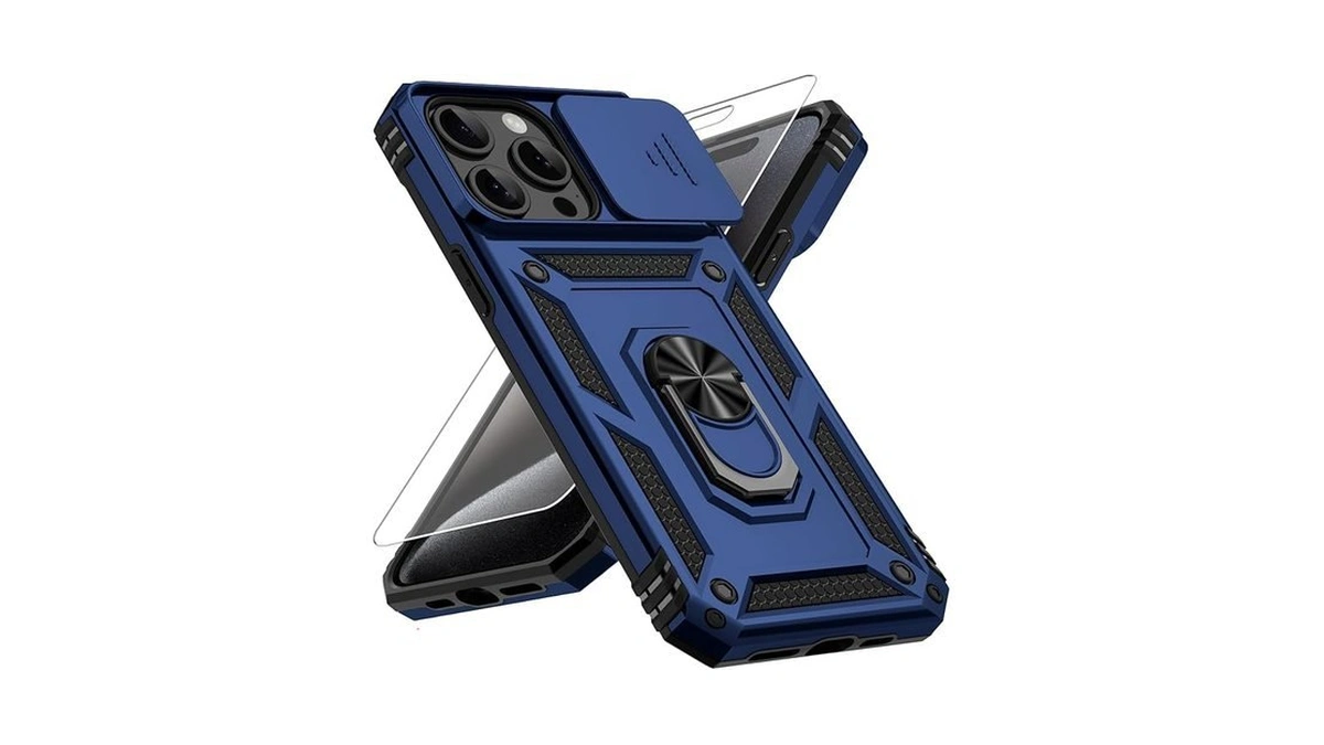Vinve For Iphone 15 Pro Max Case, Slide Lens Cover,