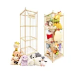 Crucibly Stuffed Animal Storage, Wooden Cute Stuffed Animal Zoo Tower