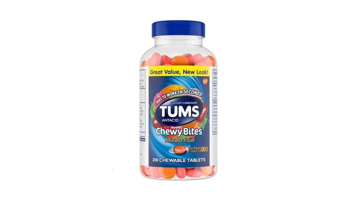 Tums Chewy Bites Chewable Antacid Tablets For Ultra Strength Heartburn