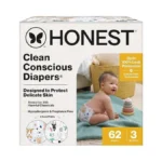 The Honest Company Comfort Dry Disposable Daytime Diapers, Hypoallergenic, Fragrance-free,