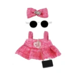 Doll Clothes 17cm Pink Outfits For Dolls Elegant Black Dress