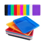 10 Pack Multicolor Plastic Art Trays,10 Colors Activity Crafts Tray,colorful