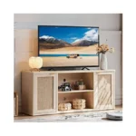 Leyaoyao Rattan Tv Stands For Living Room, Boho Tv Cabinet