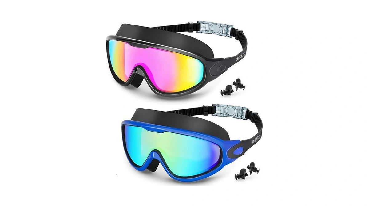 Water Space 2 Pack Swim Goggles, Swimming Goggles For Men