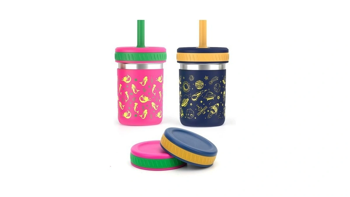 Sursip Toddler Sippy Cups With Straws And Lids, Spill Resistant
