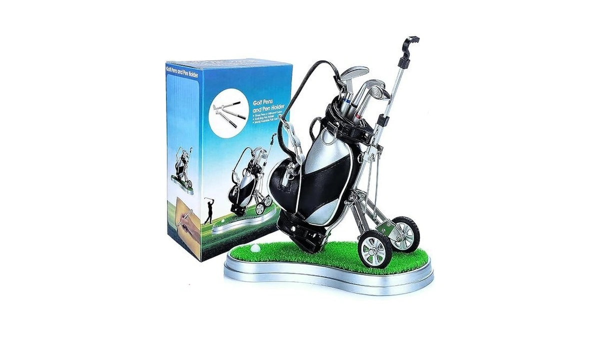 Golf Pen Holder With 3 Club Pens And Movable Golf