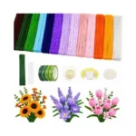 800pcs Pipe Cleaner Flower Kit, Diy Pipe Cleaners Craft Bouquet