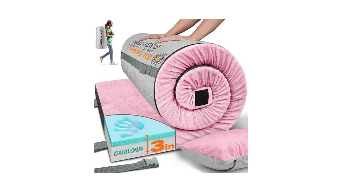 Gaialoop 3 Inch Memory Foam Camping Mattress, Dual Layer Thick