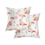 Baonews Watercolor Pink Flamingo Throw Pillow Covers,tropical Bird Paradise Elegance