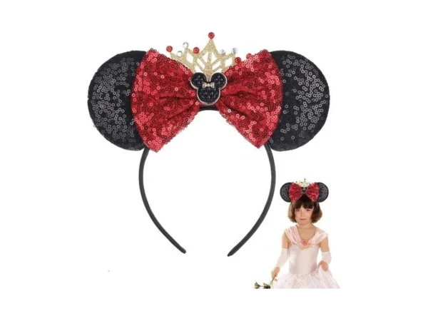 Tinvskqqkj Princess Mouse Ears Headband For Women Adult,crown & Star