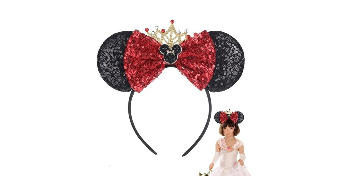 Tinvskqqkj Princess Mouse Ears Headband For Women Adult,crown & Star