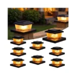 Hoikwo Solar Post Cap Lights 8 Pack For 3.5x3.5 4x4