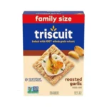 Triscuit Roasted Garlic Whole Grain Wheat Crackers, Snack Crackers, Lunch