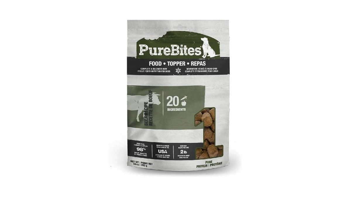 Purebites Beef Freeze Dried Dog Food, 20 Ingredients, Made In