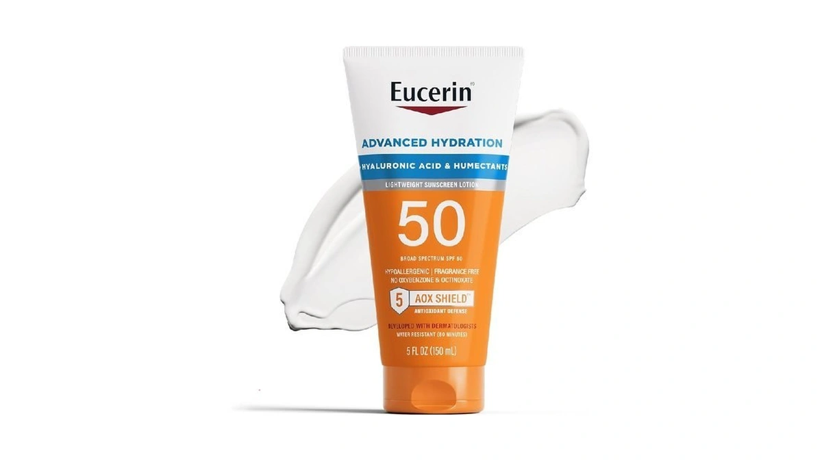 Eucerin Sun Advanced Hydration Spf 50 Sunscreen Lotion, Lightweight Sunscreen