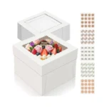15 Pcs Cake Boxes 10 Inch, 10x10x8 Tall Cake Box,