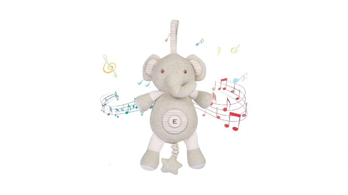 Newborn Baby Toys, Soft Cotton Stuffed Animal Toy With Lullaby