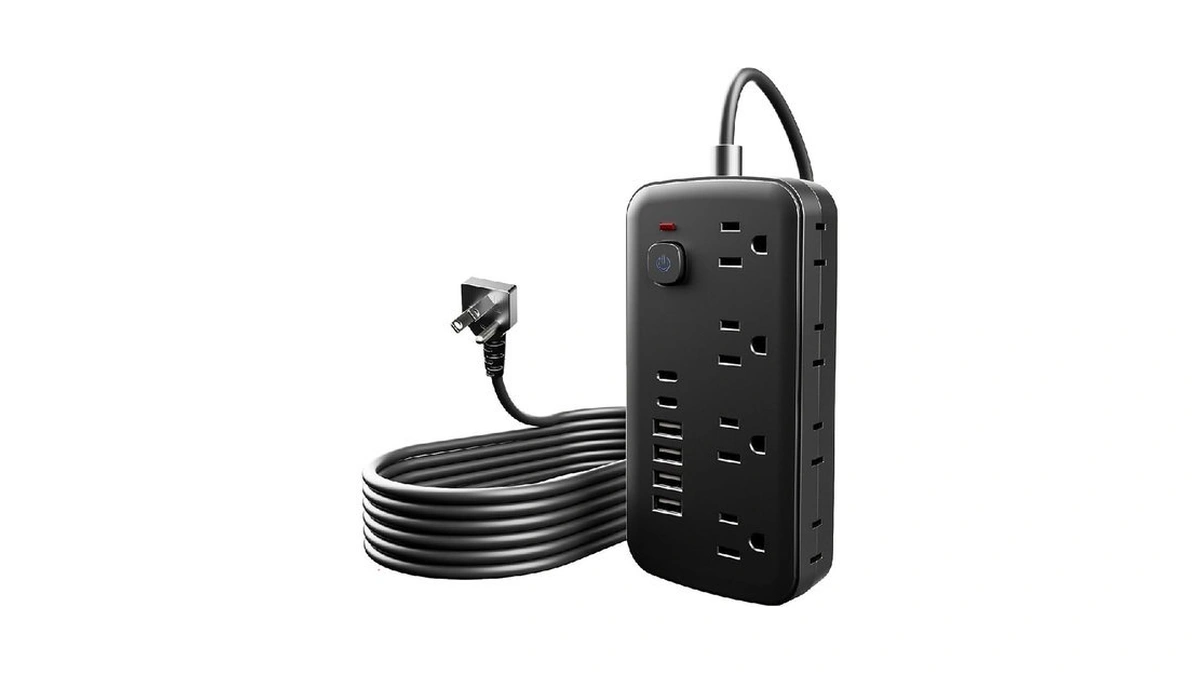 Jouleloom Surge Protector Power Strip - 8 Ac Outlets &