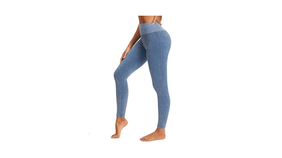 Stelle Workout Ribbed Seamless Leggings For Women High Waist Tummy