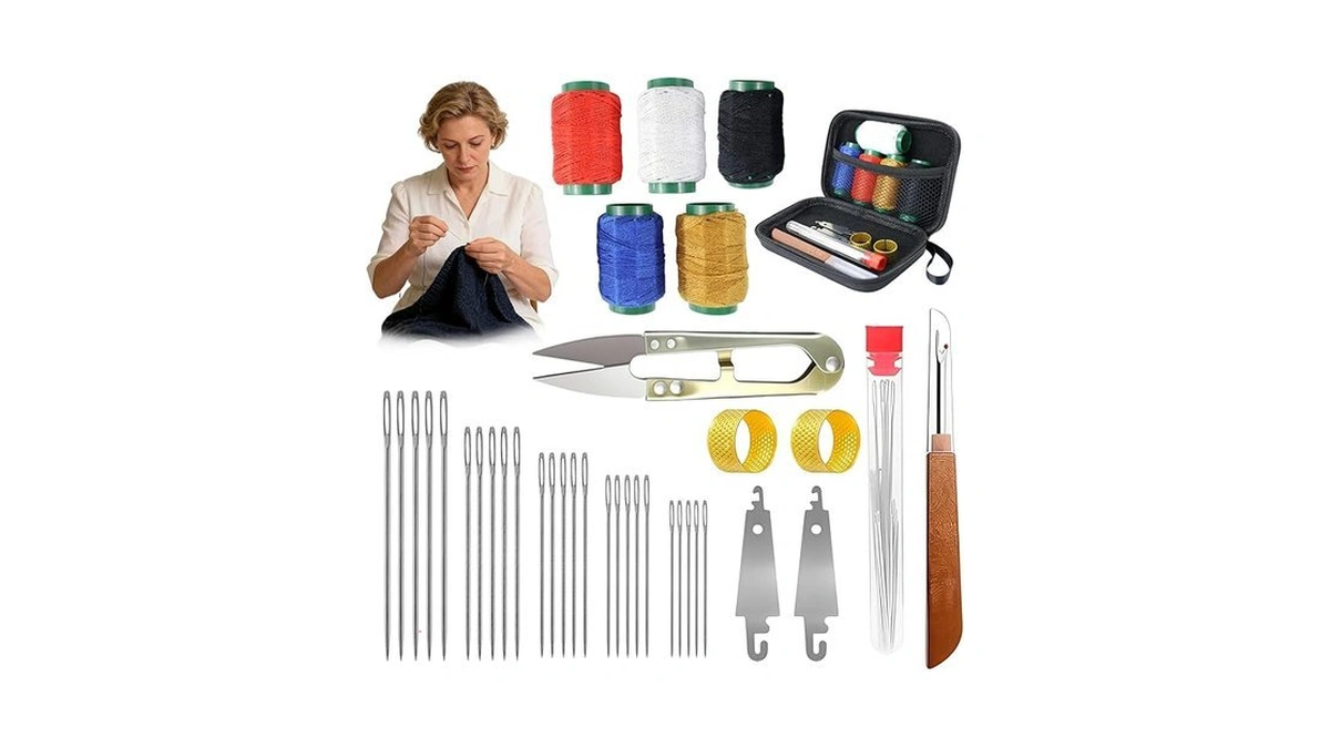 38 Pcs Stainless Steel Needles For Hand Sewing With Storage