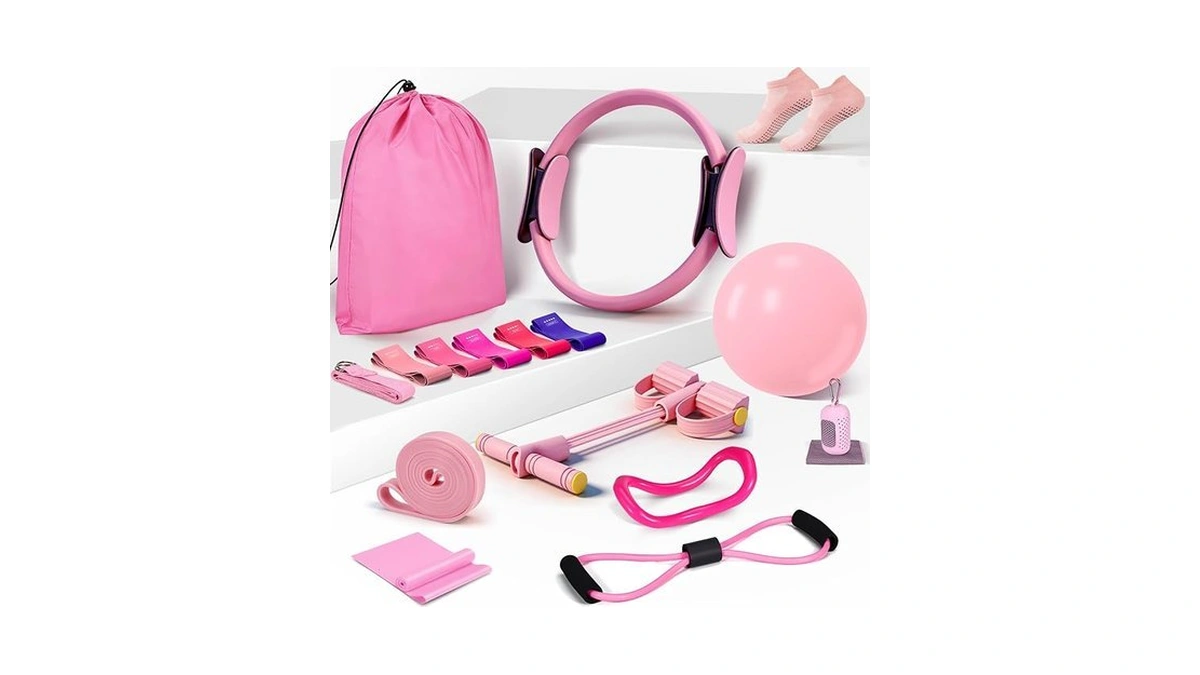 Pilates Essentials Kit For Women 15 Pcs Pilates Equipment For