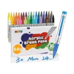 Hotu Long Lasting Acrylic Paint Markers Brush Tip 36 Colors,
