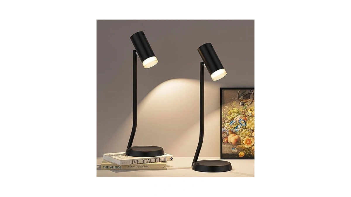 Pesuten Cordless Table Lamps, Battery Operated Portable Table Light With