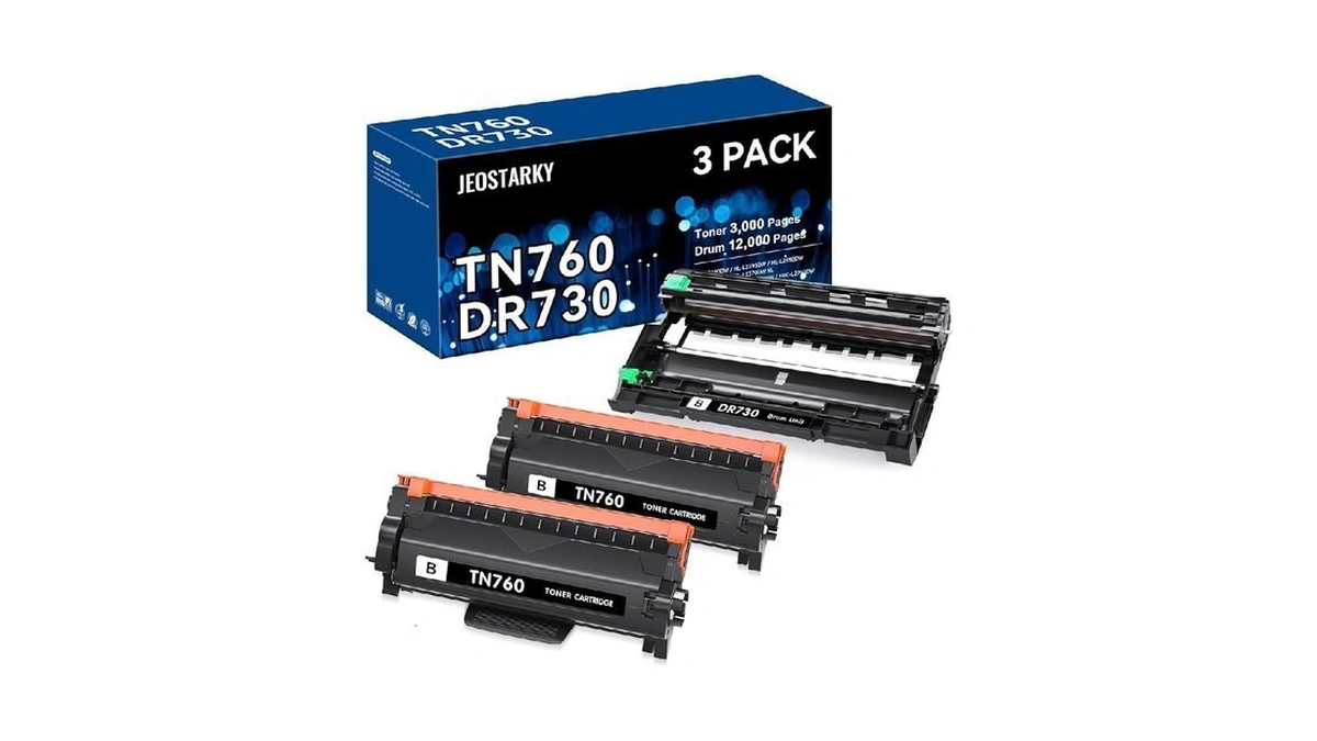 Jeostarky Tn760 Toner Cartridge And Dr730 Drum Unit Compatible With