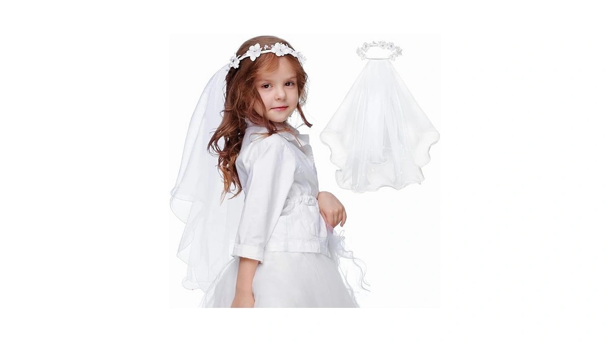 Sweetv First Communion Veil 1st Communion Veils For Kids Flower