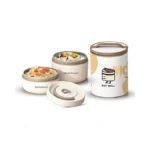 Bentobloom Bento Box Adult — Round Stackable Lunch Box For