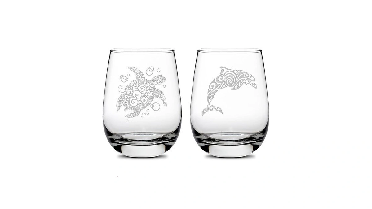 Integrity Bottles Tribal Sea Life Designs, (set Of 2) Turtle