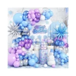 Snow Balloon Garland Arch Kit With Star Foil Balloons, Snow