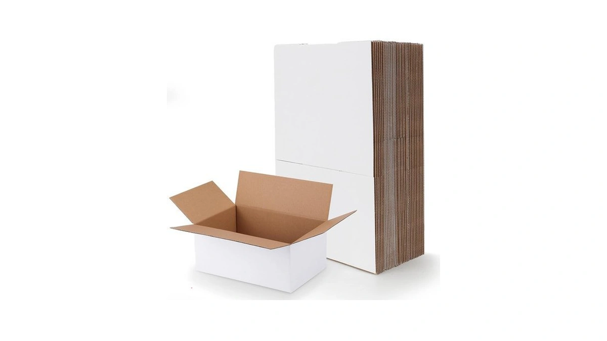 Rlavbl 9x6x4 Shipping Boxes Set Of 30, White Corrugated Cardboard