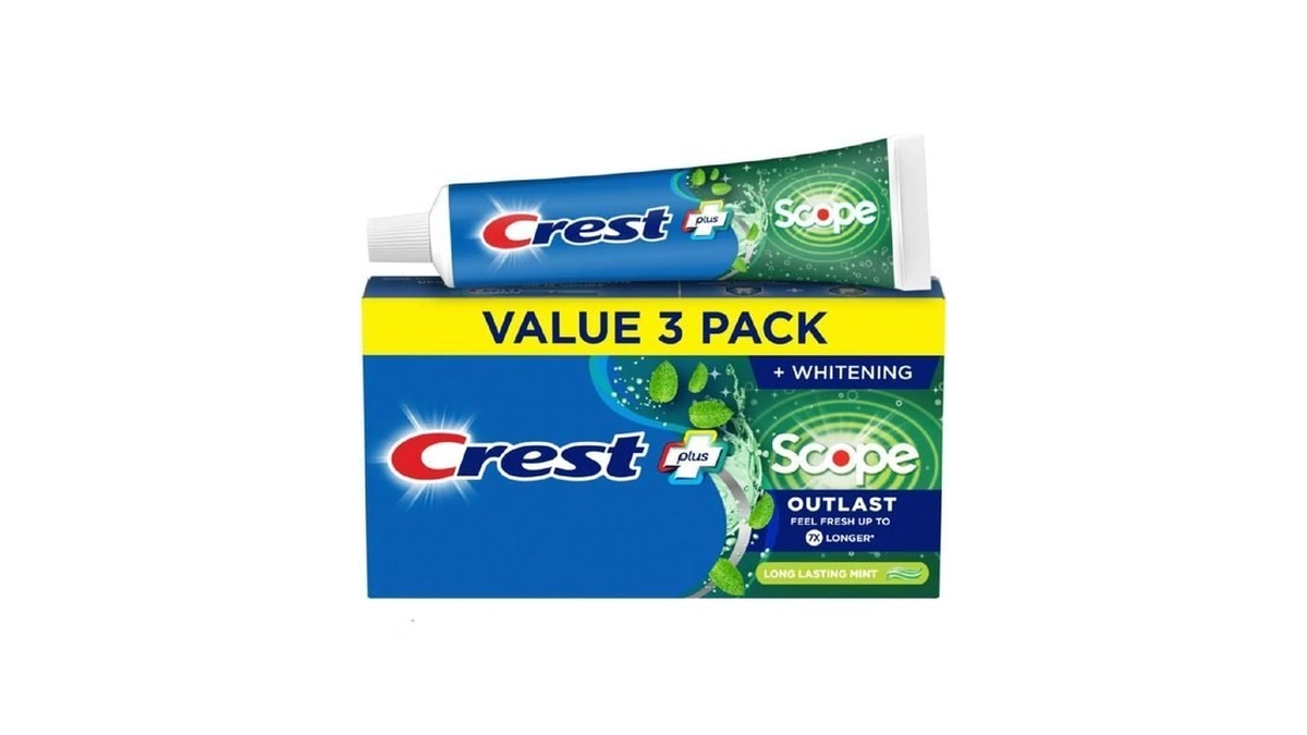 Crest Complete Whitening + Scope, Long Lasting Mint Toothpaste, Triple