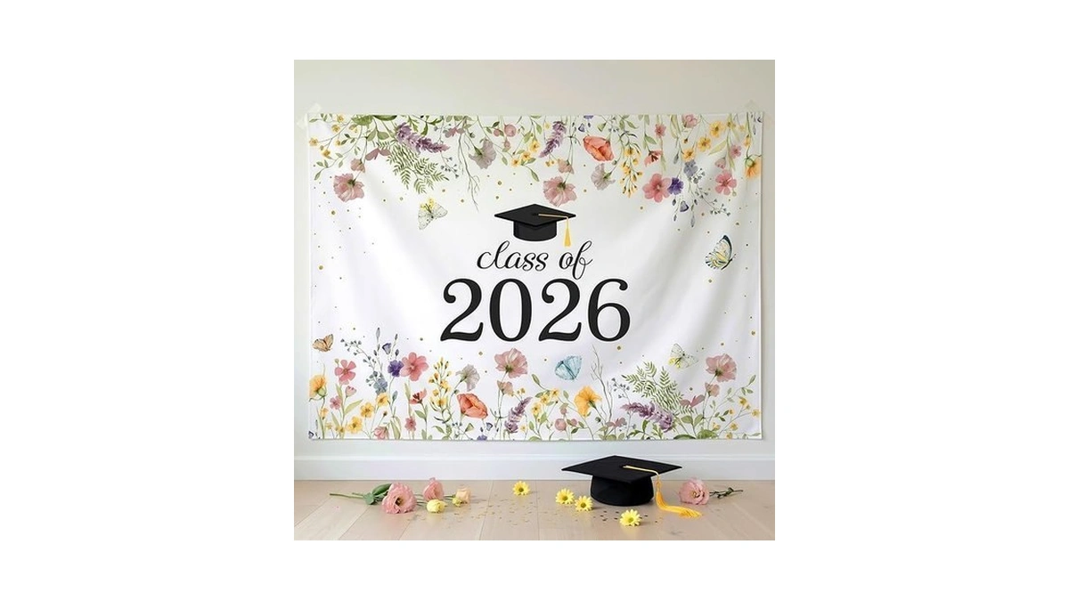 Lofaris Pink Floral Graduation Decorations 2026, Class Of 2026 Wildflower