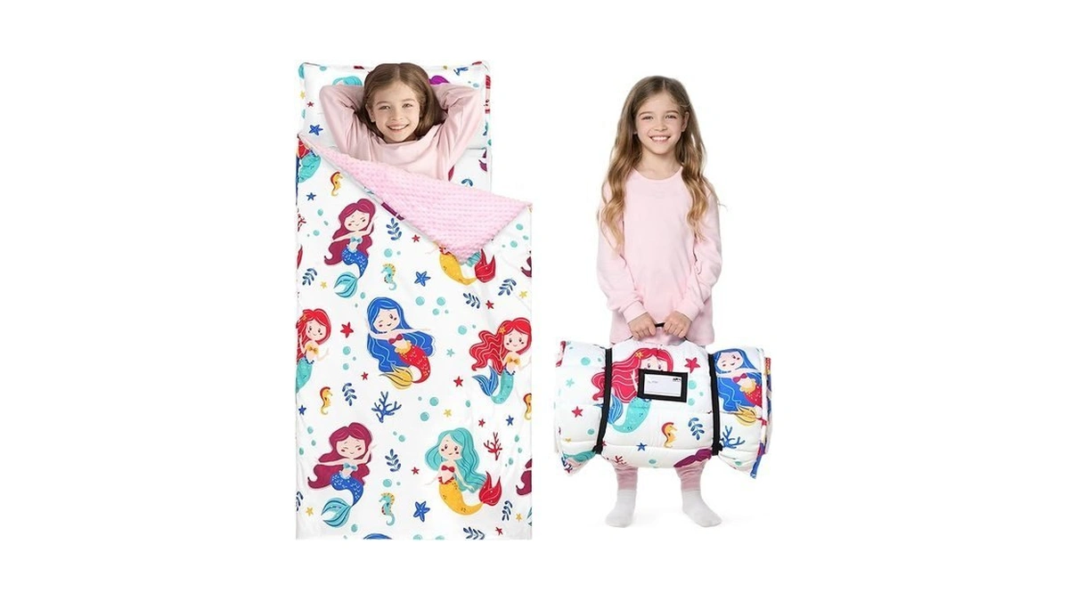 Joiedomi Toddler Sleeping Bag For Kids 55''x30'' Nap Mat With