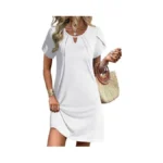 Ekouaer Swimsuit Coverup For Women 2026 Petal Short Sleeve Bathing